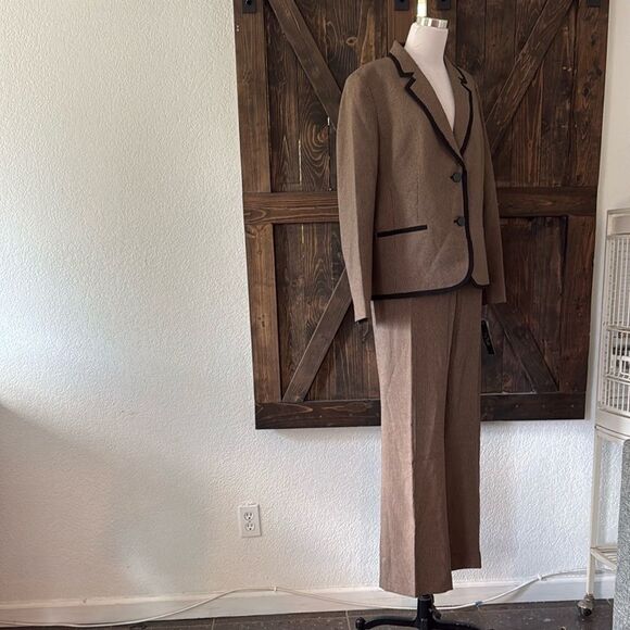 Le Suit Houndstooth Check Jacket And Pants Set Business - Picture 3 of 16
